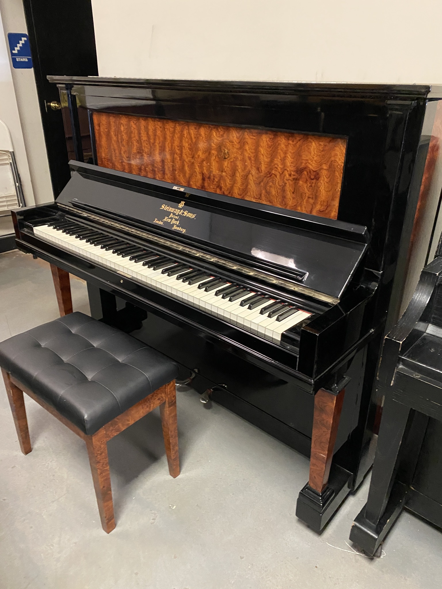Steinway K-52 Upright piano detail