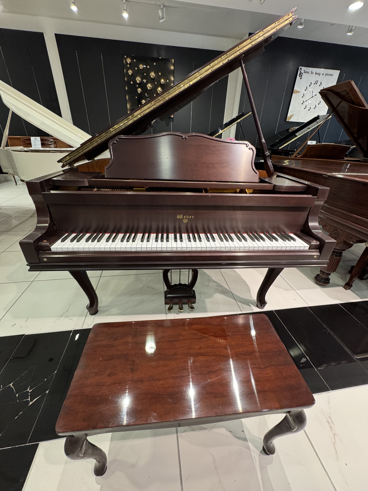 Weber GP-50 Baby Grand piano detail